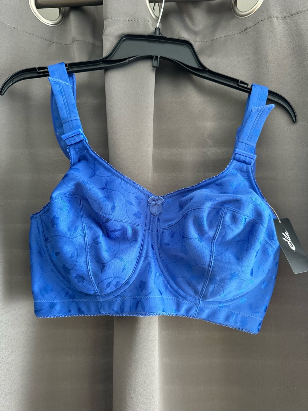 Elila Jacquard Blue Full Coverage Comfort Bra